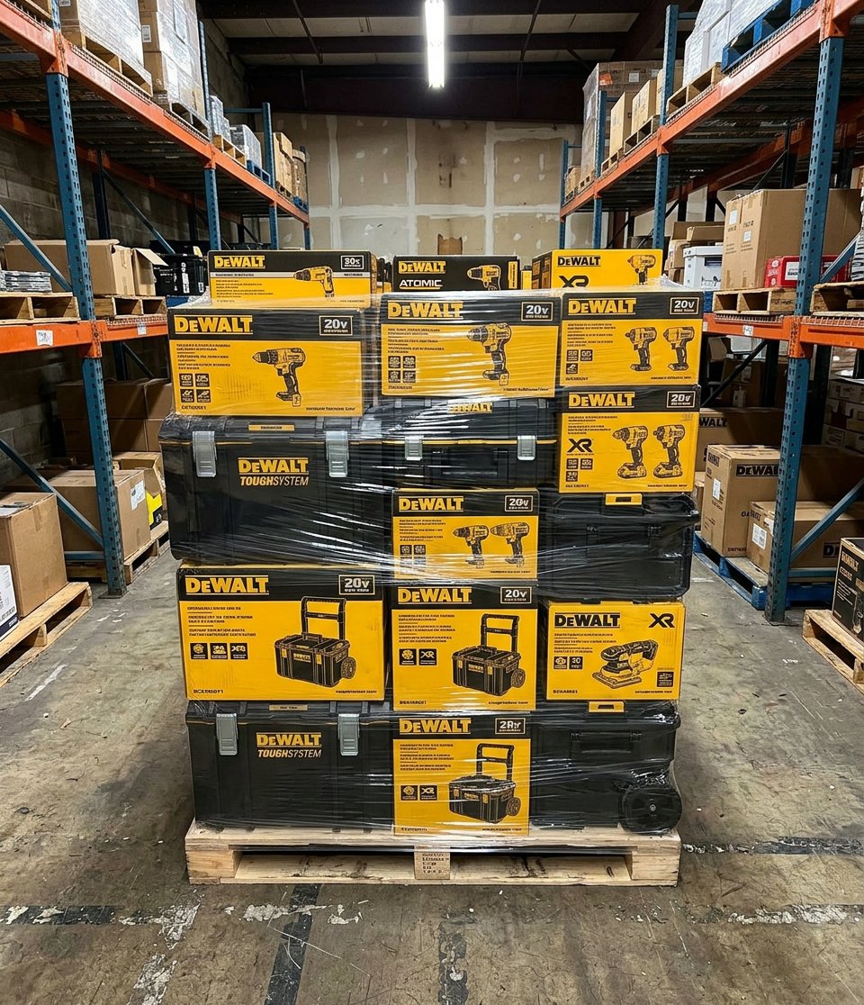 Pallet de Herramientas DEWALT de 60 Piezas – Lote de Almacenamiento ToughSystem
