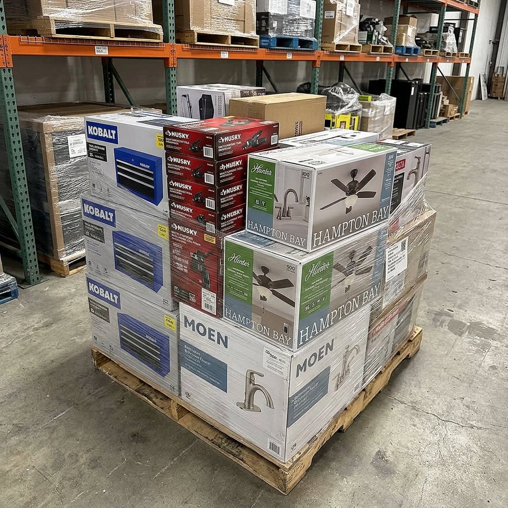 Pallet Premium de 55 Artículos de Mejoras del Hogar