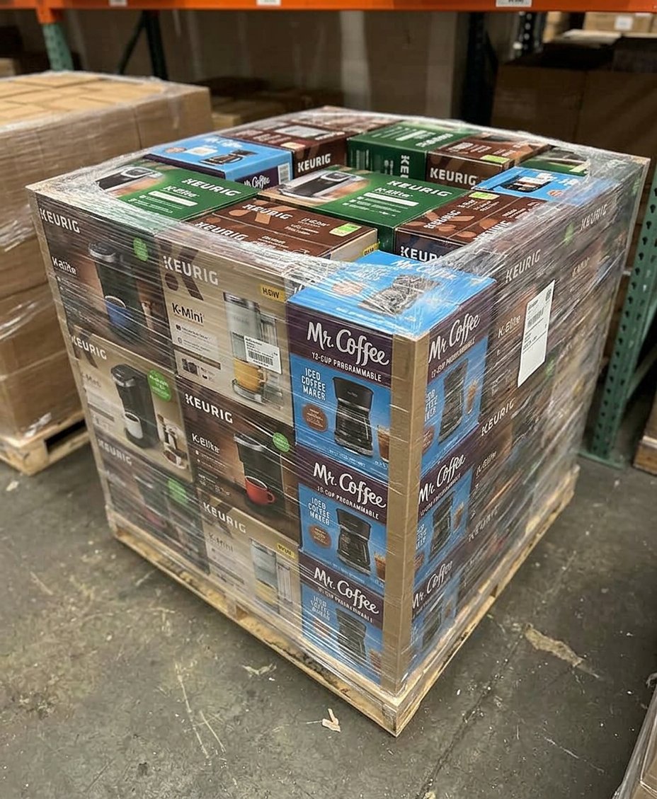 Pallet Premium de 50 Cafeteras Keurig y Electrodomésticos
