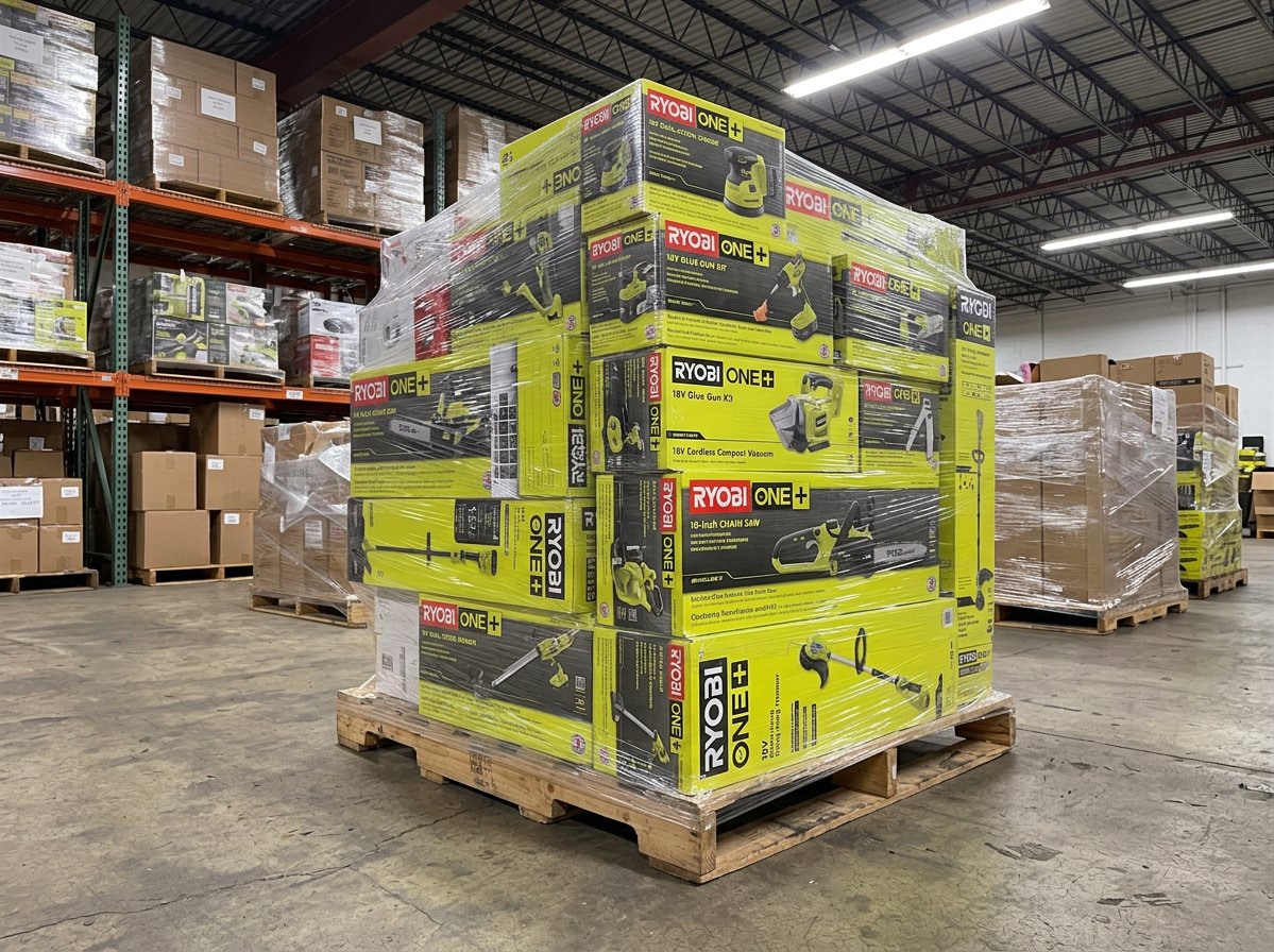 Pallet de Herramientas Ryobi de 50 Piezas – Lote para Hogar y Jardín