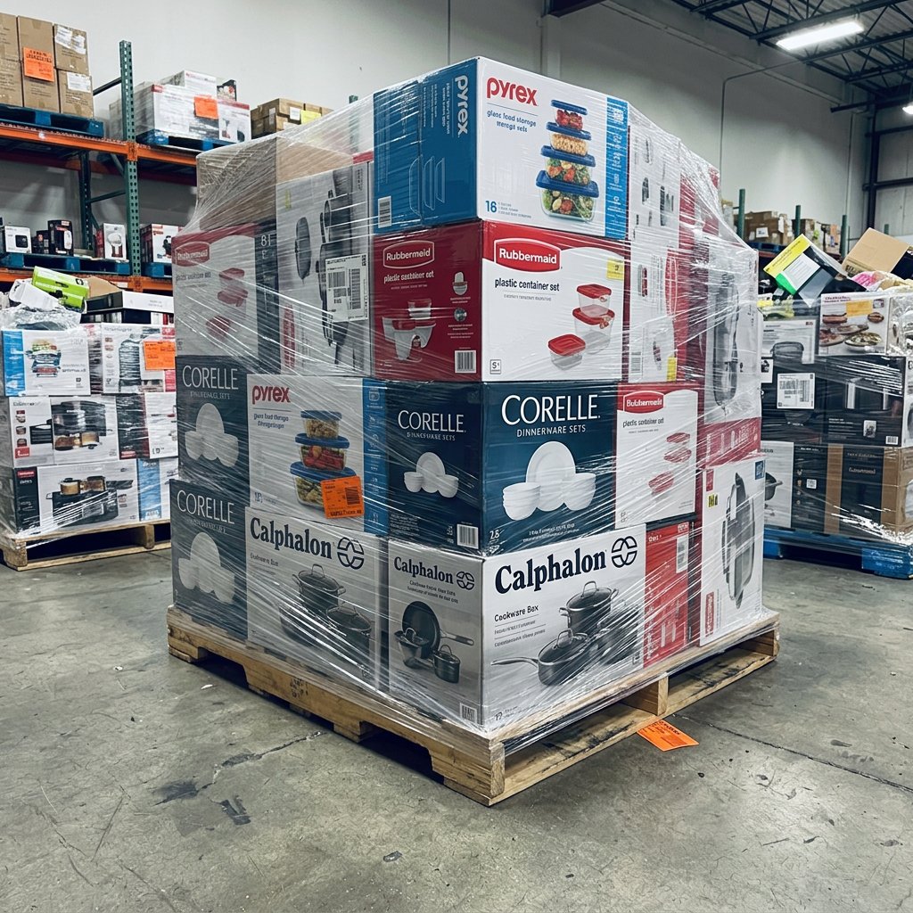 Pallet Premium de 65 Artículos de Cocina y Comedor